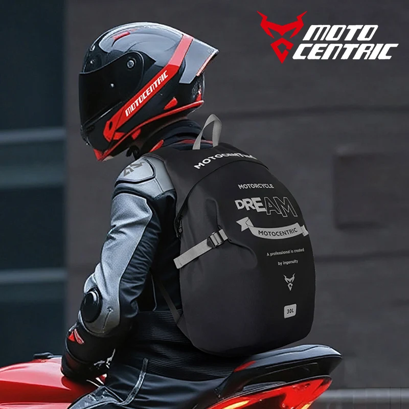 

Motorcycle Full Helmet Backpack Large Capacity Motocross Helmet Backpack Waterproof Motorbike Cycling Backpack Night Reflective