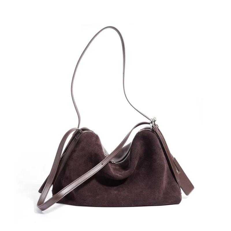 Vintage Everyday Shoulder Bag for Women Genuine Leather Large Capacity Top Handle Shoulder Handbag Luxury Portable