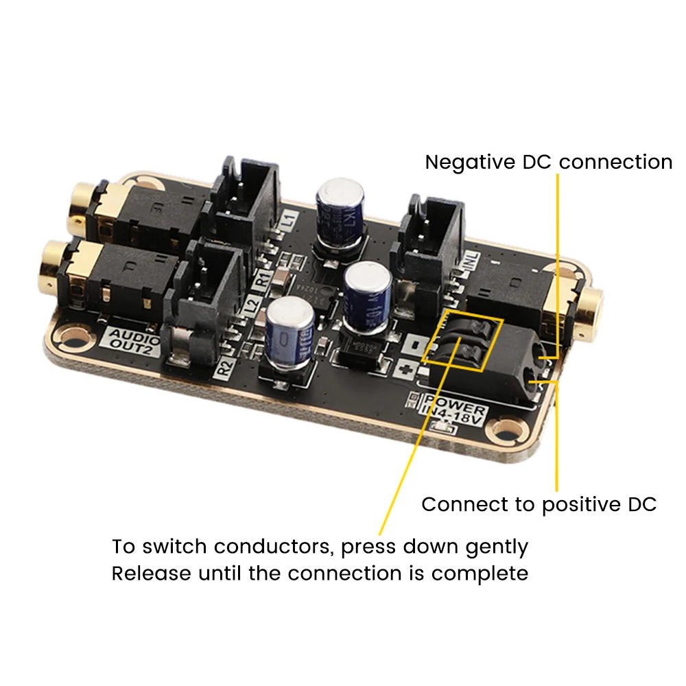 DC4-18V Audio Isolation Noise Reduction Module Audio DSP Common Ground Amplifier Board Car Audio DS Power Amplifier Board