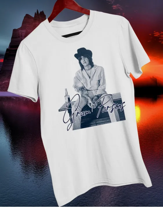 Singer Gram Parsons T Shirt Men White Size S-5XL