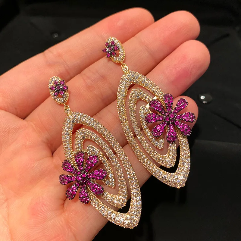 

Exquisite Luxury Zircon Fringed Elegant Earrings