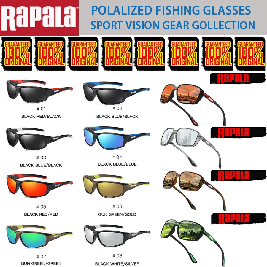 Original Rapala Fishing Glasses Outdoor Mountaineering Anti-ultraviolet Classic Polarized Sunglasses Riding Driving Sunglasses