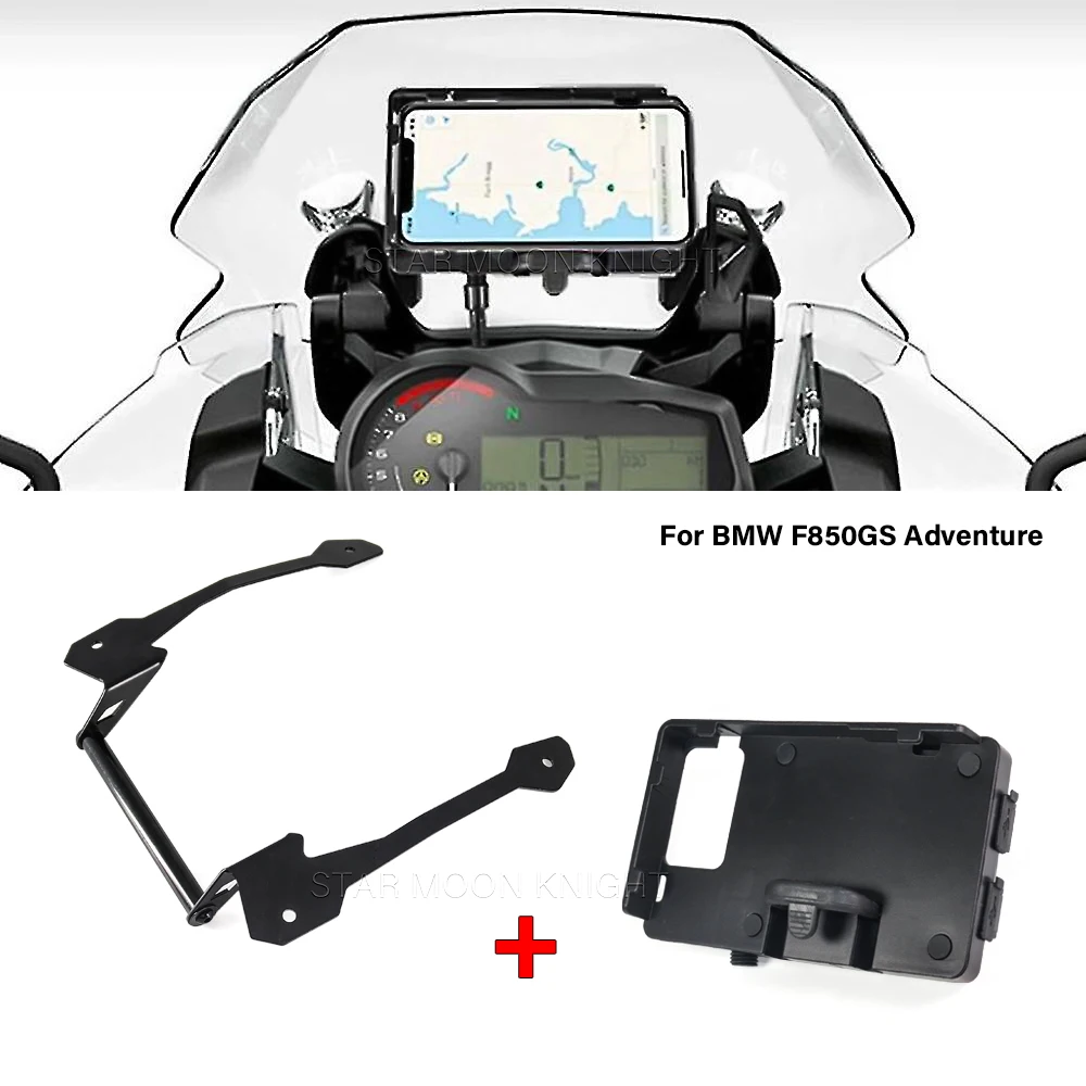 Smartphone Holder For BMW F850GS F 850 GS Adventure 2018-Motorcycle GPS Navigation Plate Bracket Windshield Stand