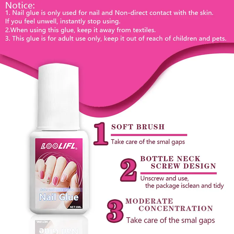 8g Super Strong Nail Glue For False Nail Tips, Acrylic Nails,Press On Nails,Fake Nails Art Decoration Lasting Adhesion