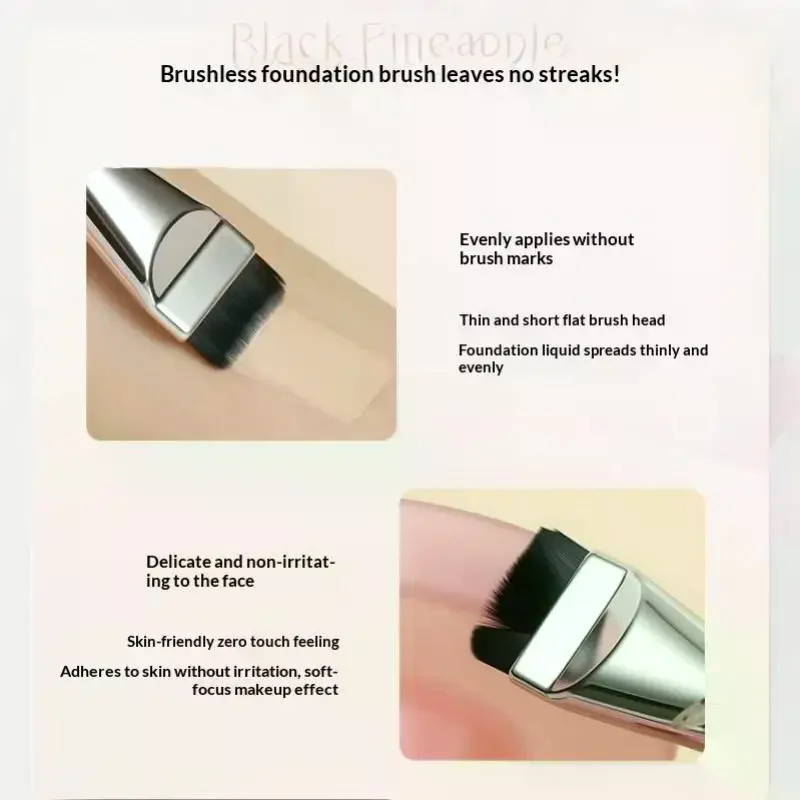 /Kuz/3Pcs/set One-character Foundation Brush Ultra Thin Foundation Brush Makeup Flat Face Brush Cosmetic Puff Makeup T