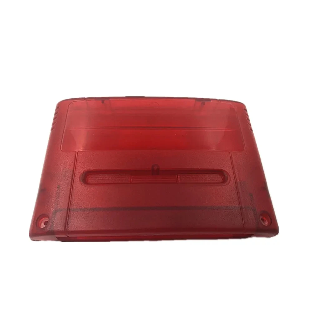 100pcs EU Version Transparent Red Plastic Shell For SNES SFC