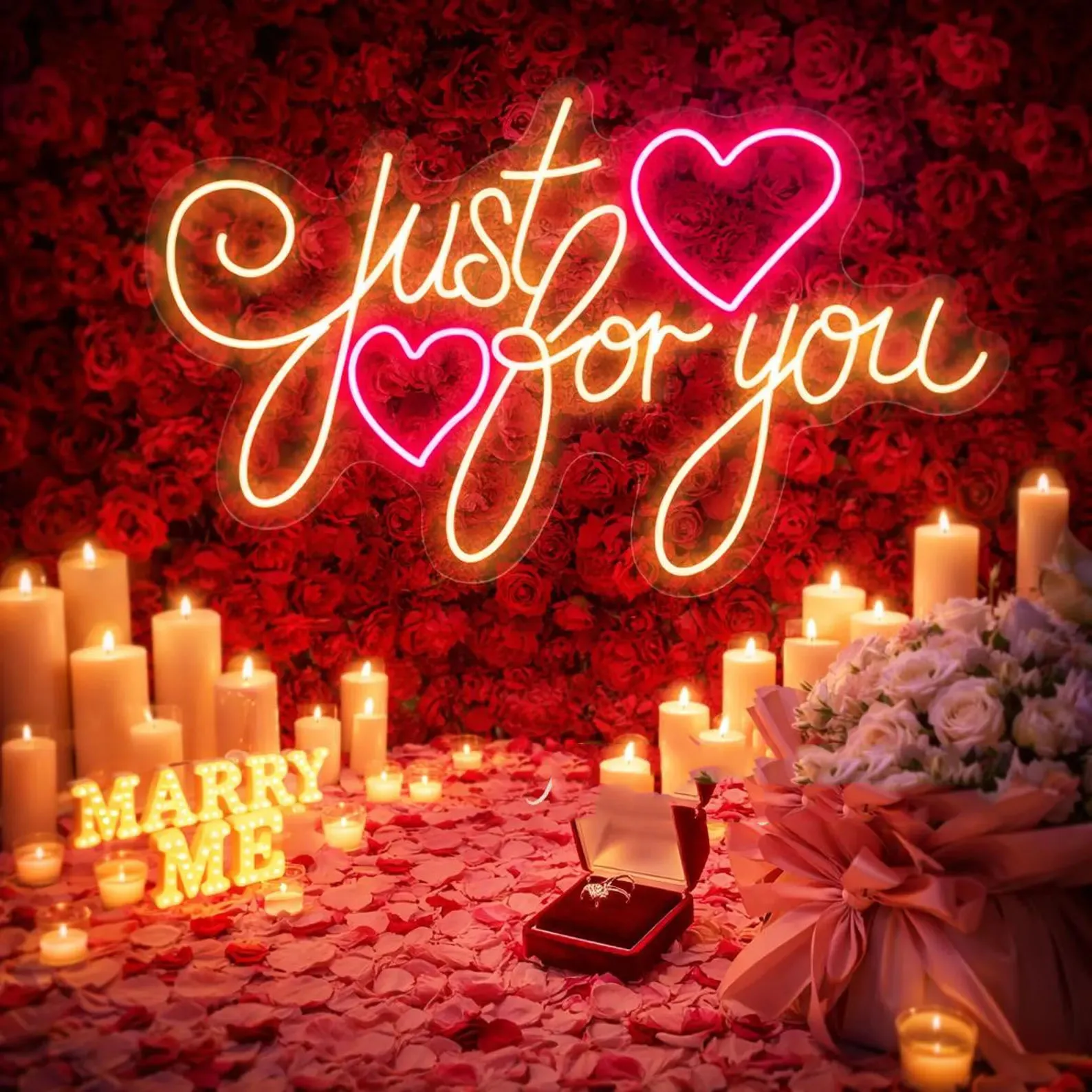 Just For You Led Neon Sign,Wedding Decor,Gift for Her Couple,Engagement Sign,Valentine Decor,Proposal Decor,Anniversary Gift