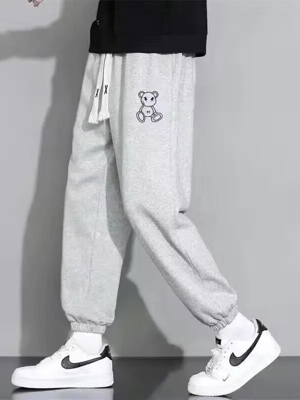 

Мужские повседневные брюки Bla большого размера с принтом, свободные, прямого кроя, весна-осень, 2025, новые, широкие, спортивные, длинные, летние