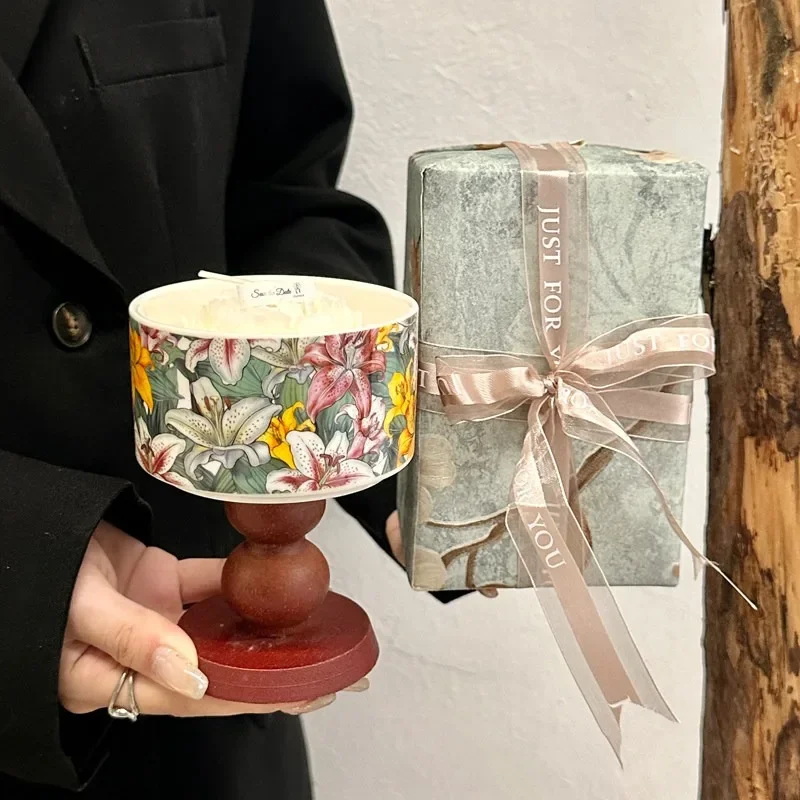 Jasmine scented candle birthday gift girl premium indoor long-lasting light fragrance aromatherapy gift box souvenir girlfriend