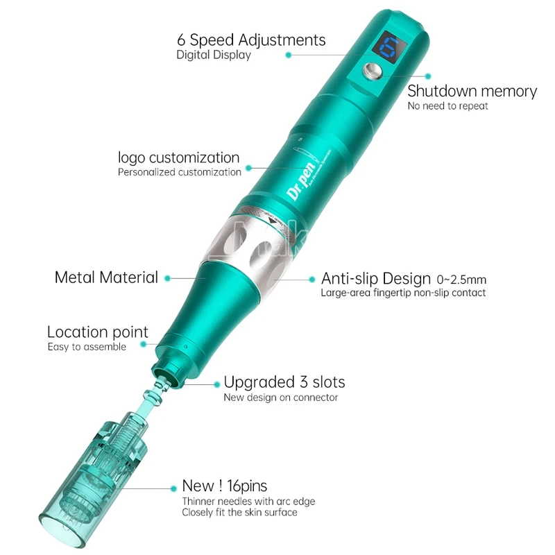 Cartucho de agulha descartável Derma Pen, Baioneta Microneedling, Cabeça de substituição Dr Pen A6S, 11 16 36 42 Nano, 5Pcs