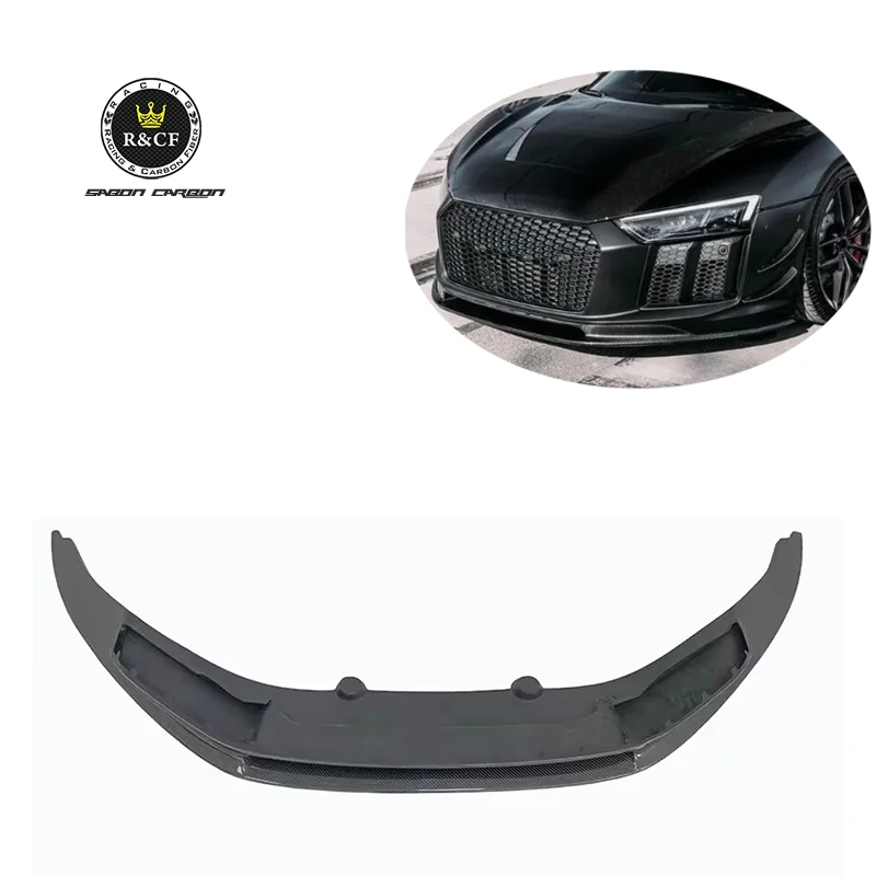 2017-2019 fort Audi R8 V10 PLUS VRS Style New Carbon Fiber Front Bumper Lip Splitter Spoiler