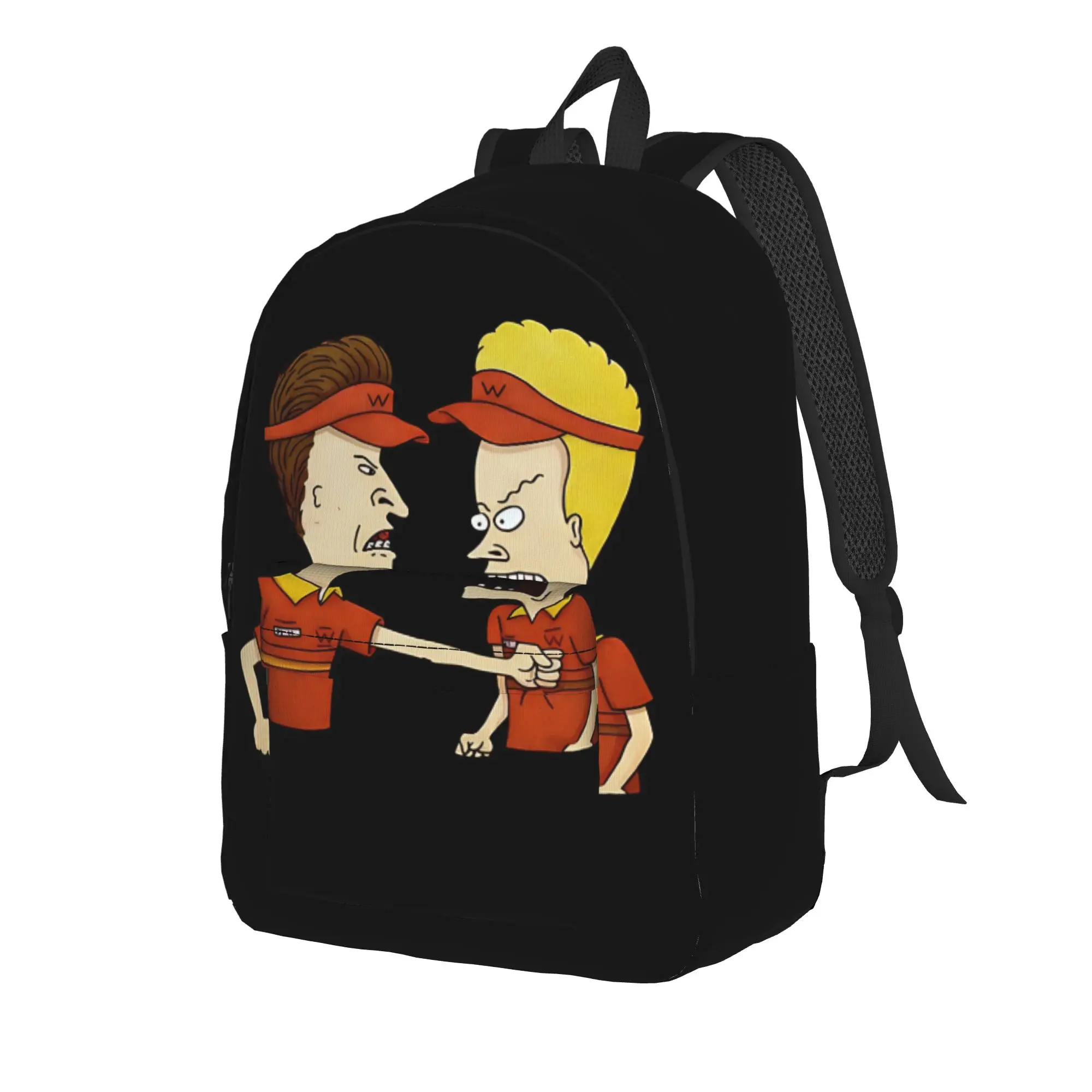 Back to school season Light Nostalgic 90s arguing in uniform Handbag Beavis and Butt Head Couple Bookbag Backpack