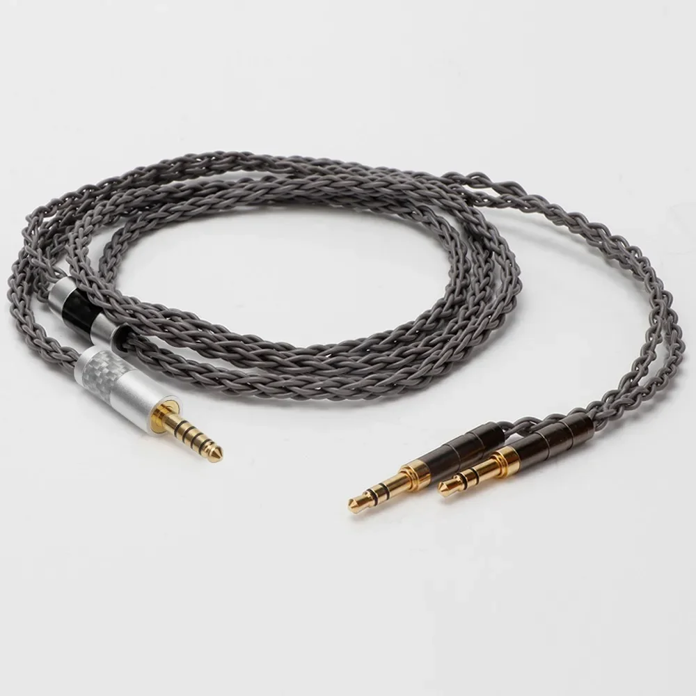 8コア 4.4mm 4ピン XLR - 2.5mm ヘッドフォンケーブル OCC 銅銀メッキ