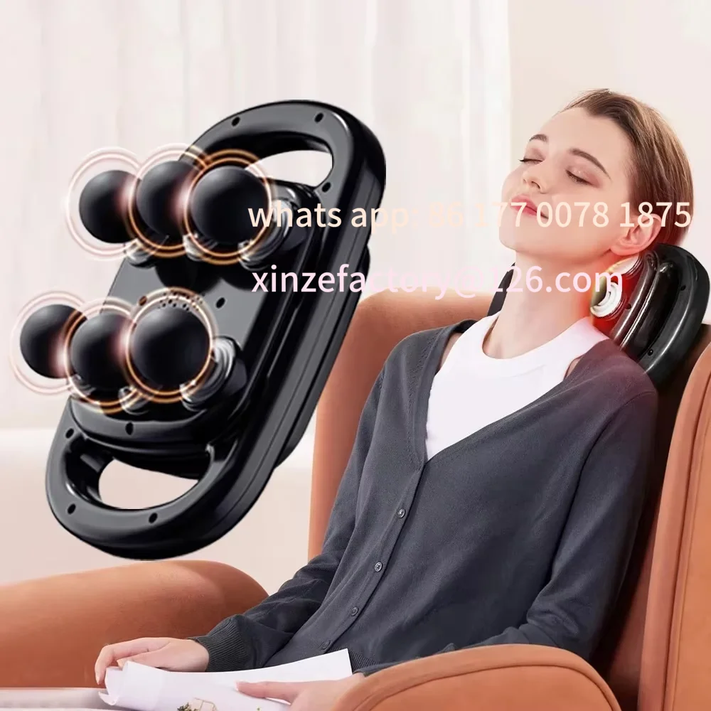 

Customizable Fascia Gun Massager Six-head Fascia Gun Massager For Back Waist Legs Body Shoulder High Frequency Professional