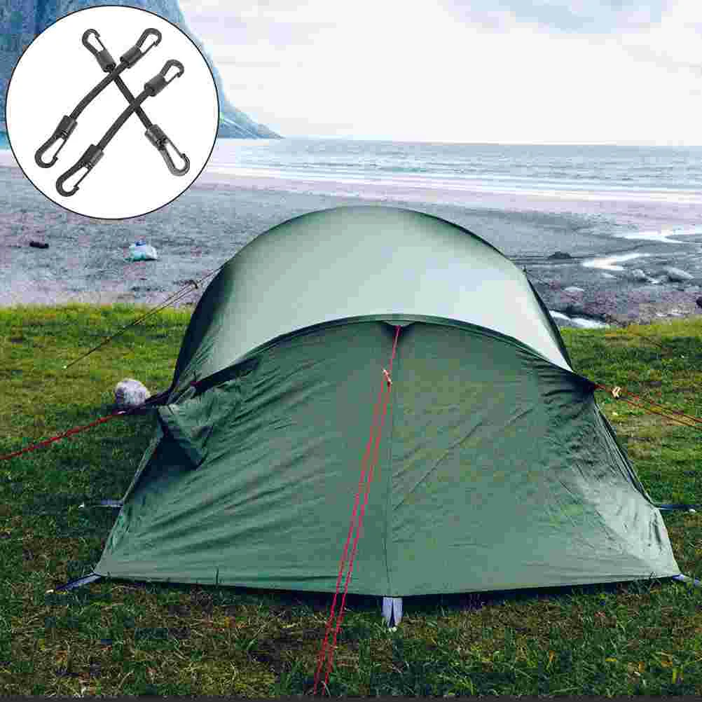 

Elastic Kayak String Hook Tie down Strap Adjustable Bungee Straps Black Portable Rope Hooks