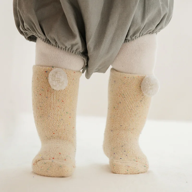 1 Pair Newborn Cute Baby Thick Warm Socks Winter Newborn Socks for Girls Boys Cotton Ankle Length Sock for 0-5 Years Old