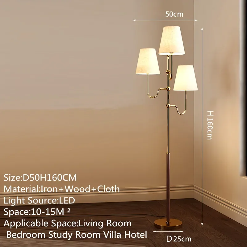 APRIL Contemporary Floor Lamp Luxury Living Room Bedroom Study Villa Hotel LED Retro Creativity Decorative Standing Light