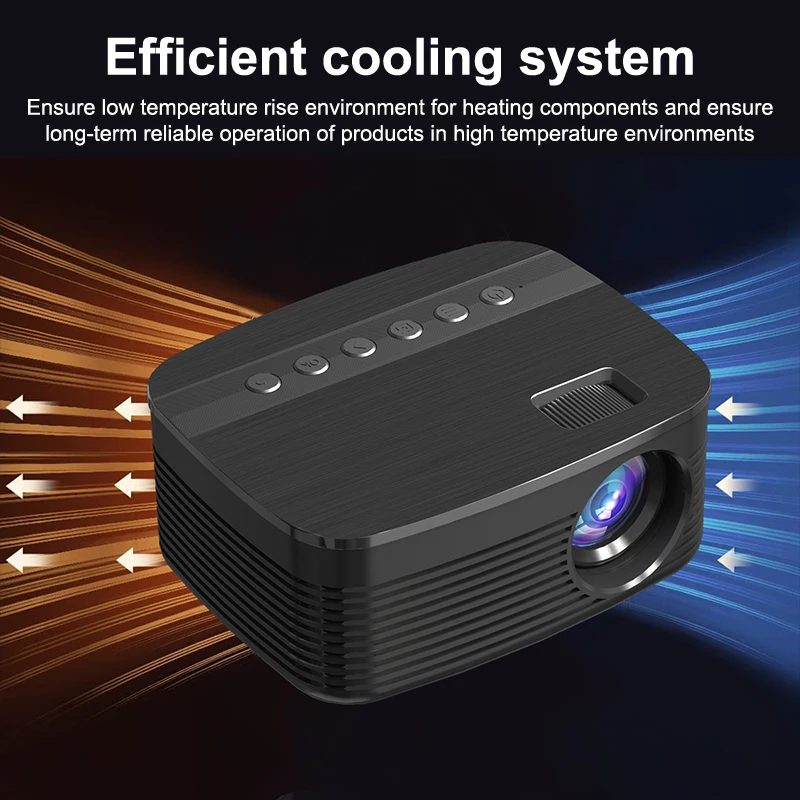 Outdoor Mini Portable LED 1080P Projector With Speaker For Camping Phone Wireless Connecting Airplay 110 Inch Screen Multimedia