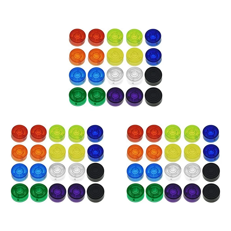 

ONGE 60Pcs Colorful Guitar Effect Pedal Footswitch Topper Foot Nail Cap Protection Cap For Guitar Effect Pedal Protection Cap