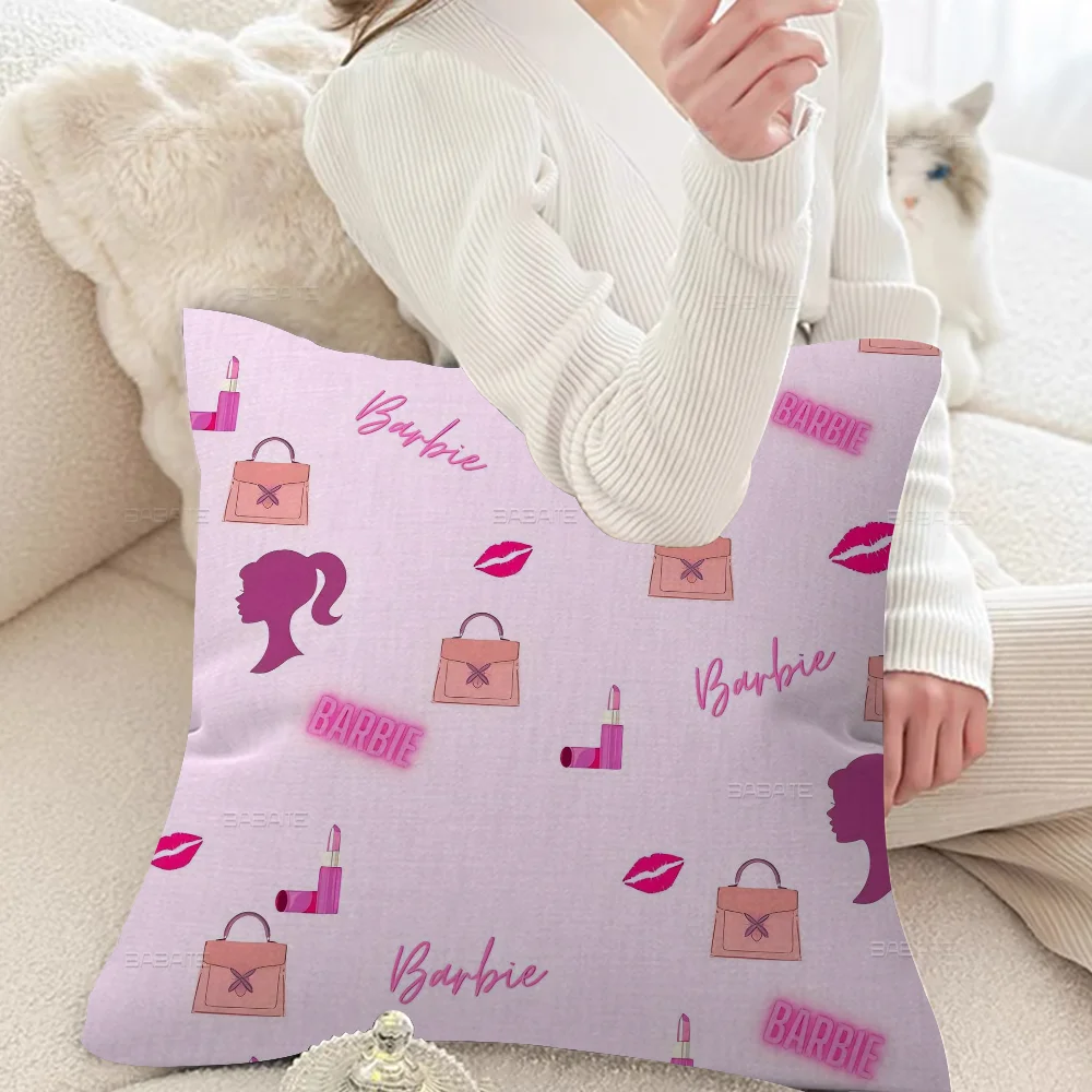 B-Barbie Personalized Pillow Dust Cover Bedroom Kids Party Decoration Pillowcase Birthday Children Gift