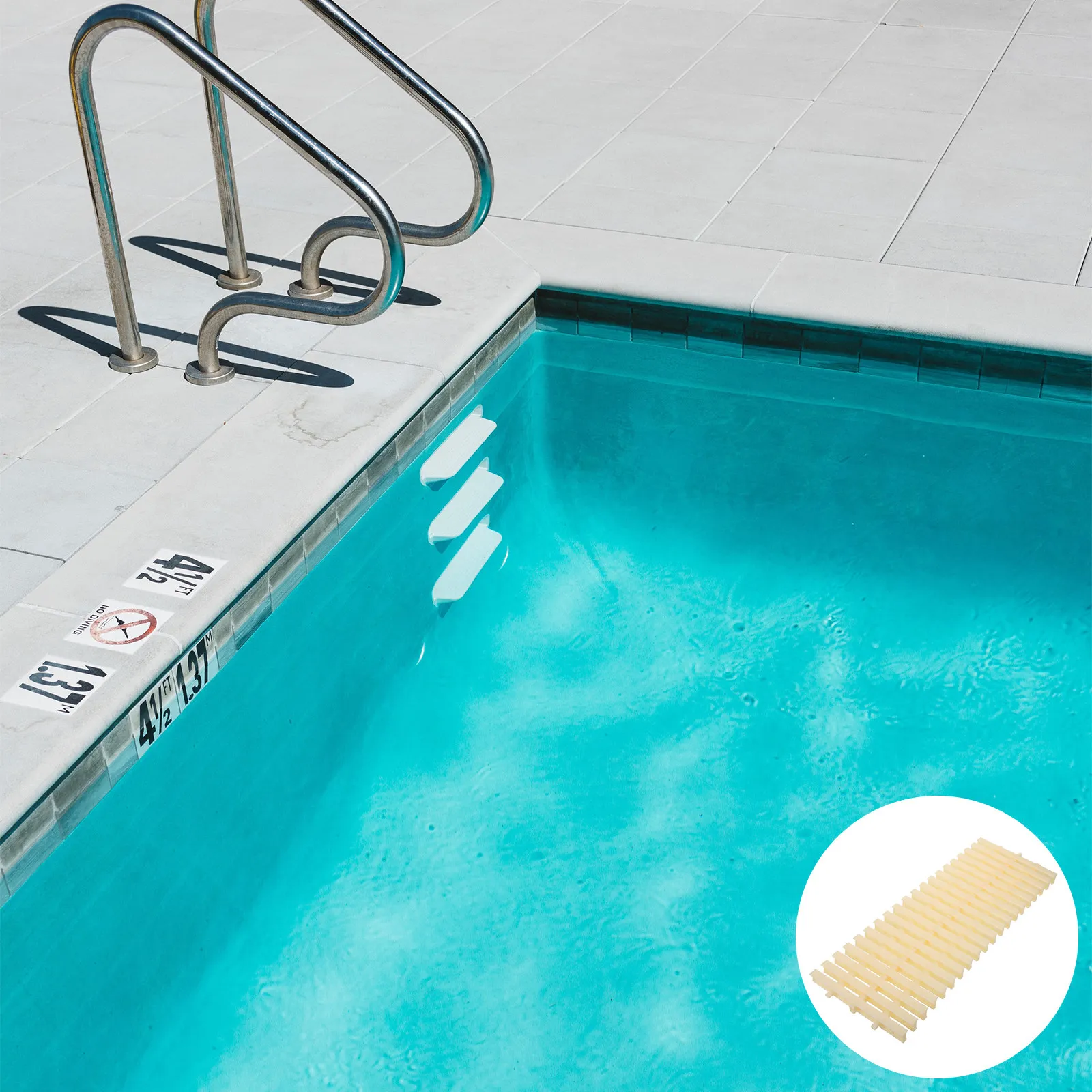 Swimming Pool Grating Plastic Nonslip Drainage Interlocking Replaceable Grate Safety Cover for Household Above Ground Pool
