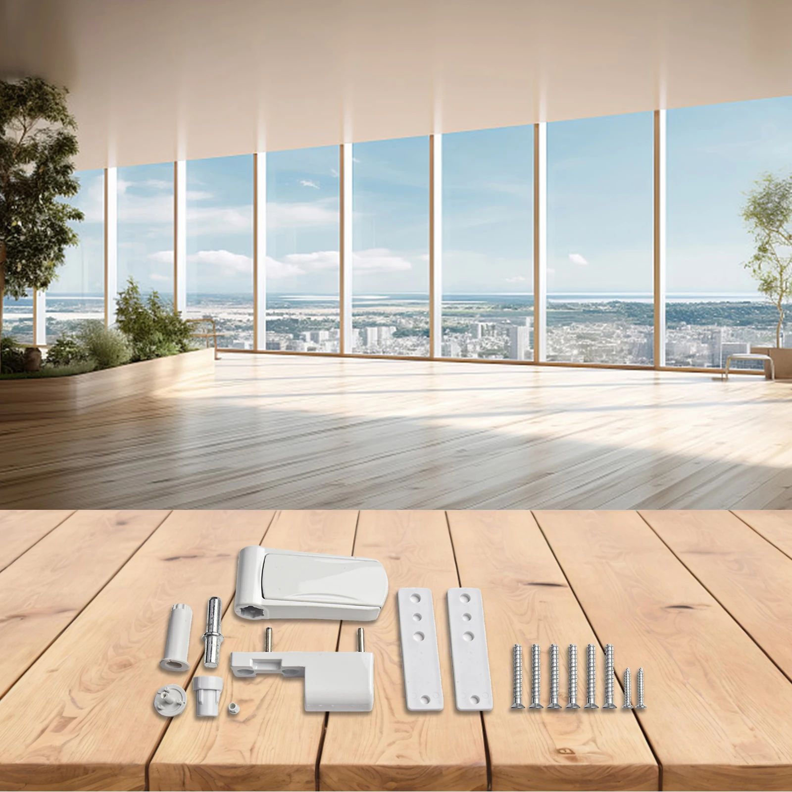New Practical Door Flag Hinge Hinge Hinge, S02-M04 White Aluminum Profile Equipped With A Hydraulic Mute Buffer