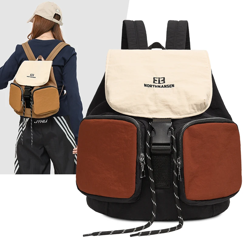 

Lightweight large-capacity backpack for leisure travel，Two-tone backpack，Fashionable student bag