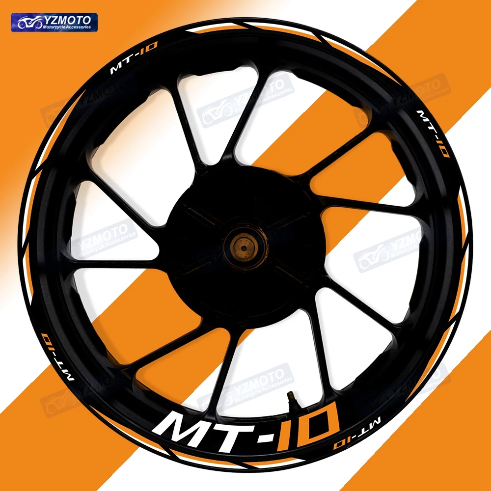 

Для MT-10 MT10 мотоцикла 17-дюймовая наклейка на ступицу переднего и заднего колеса, водостойкая светоотражающая модифицированная декоративная наклейка на обод