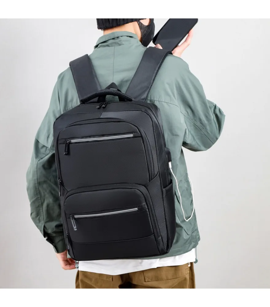 Backpack Multifunctional Computer Bag Junior High School Student School Bag Backpack College Student Simple Leisure Travel