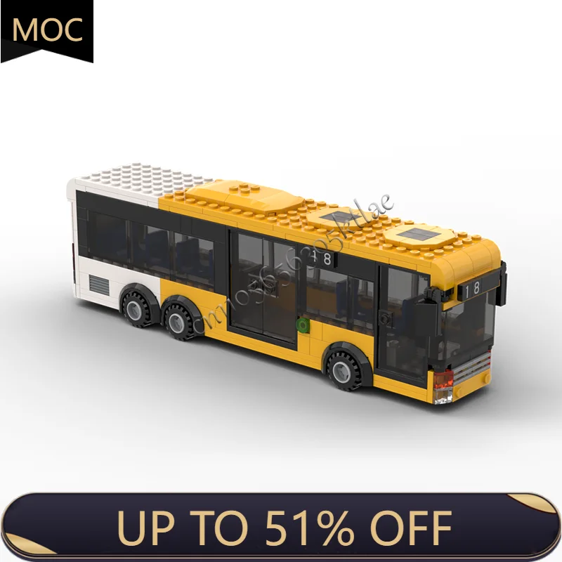 

264 шт. MOC городской автомобиль модифицированная версия модели общественного автобуса технология строительные блоки креативные детские игрушки удивленные праздничные подарки