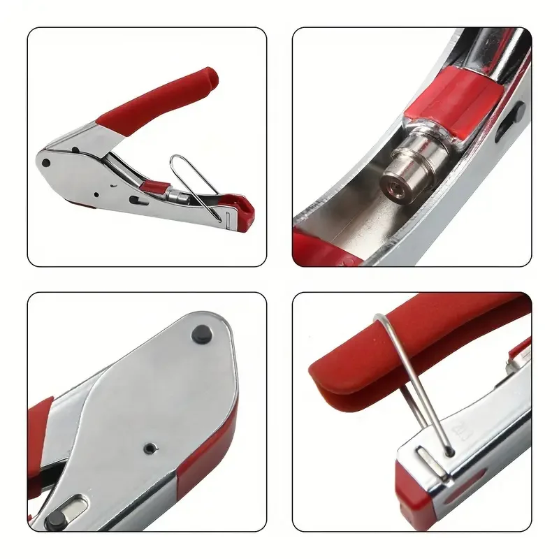 Imagem -05 - Cabo Coaxial Crimper Kit de Ferramentas de Compressão Coaxial Fio Stripper com Conectores f Rg6 Rg59 Stripper Alicate Friso 22 Peças