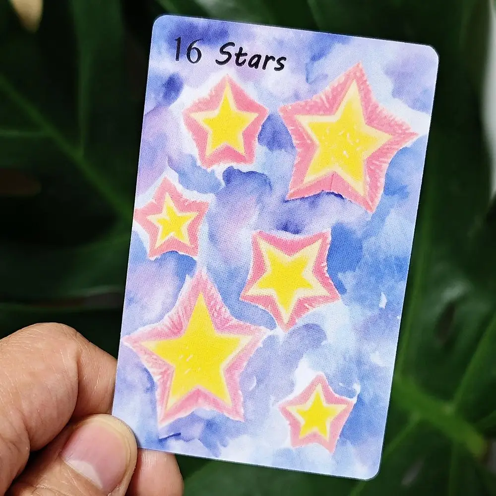 Pintura de acuarela Lenormand Deck 42 piezas Tarjetas Lenormand Sistema Rana 9 * 6 cm