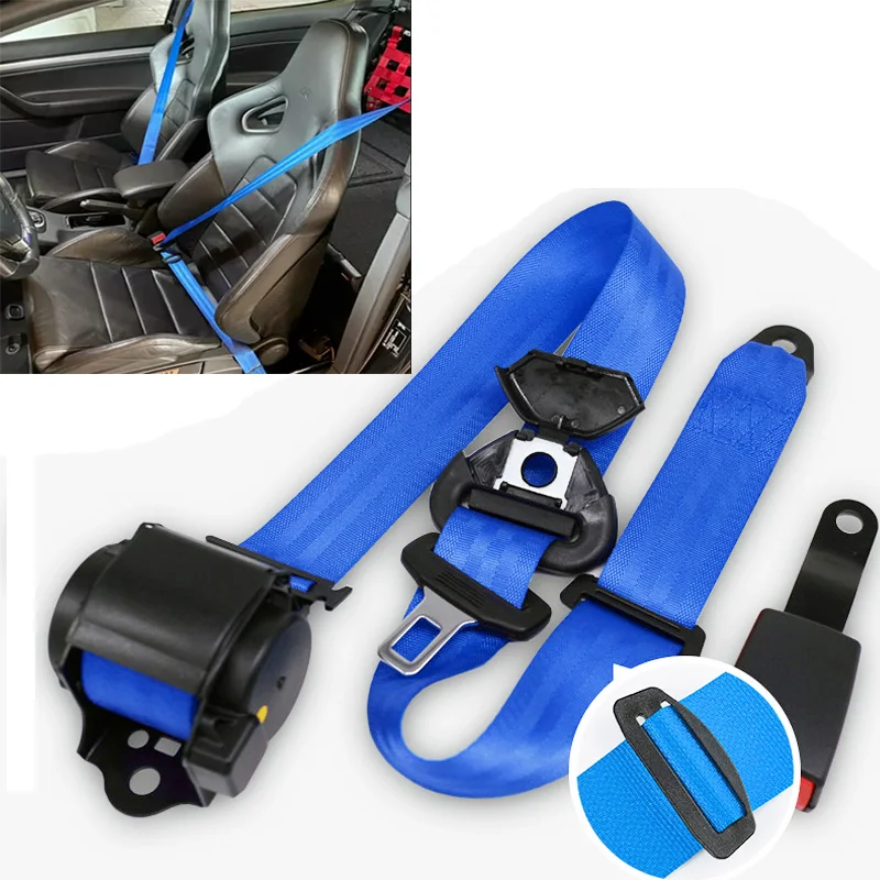 Universele Drie-Punt Automatische Seat Belt Voor Auto Stopper Afstand Limiet Gesp Clip Retainer Verstelbare Seat Belt Met Cam