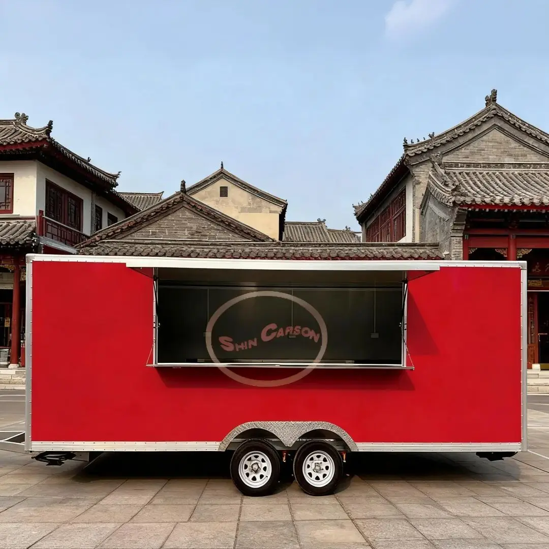

Commercial Outdoor Towable Food Vendor Cart Multifunctional Mobile Snack Trailer Stall for Markets And Scenic Spots