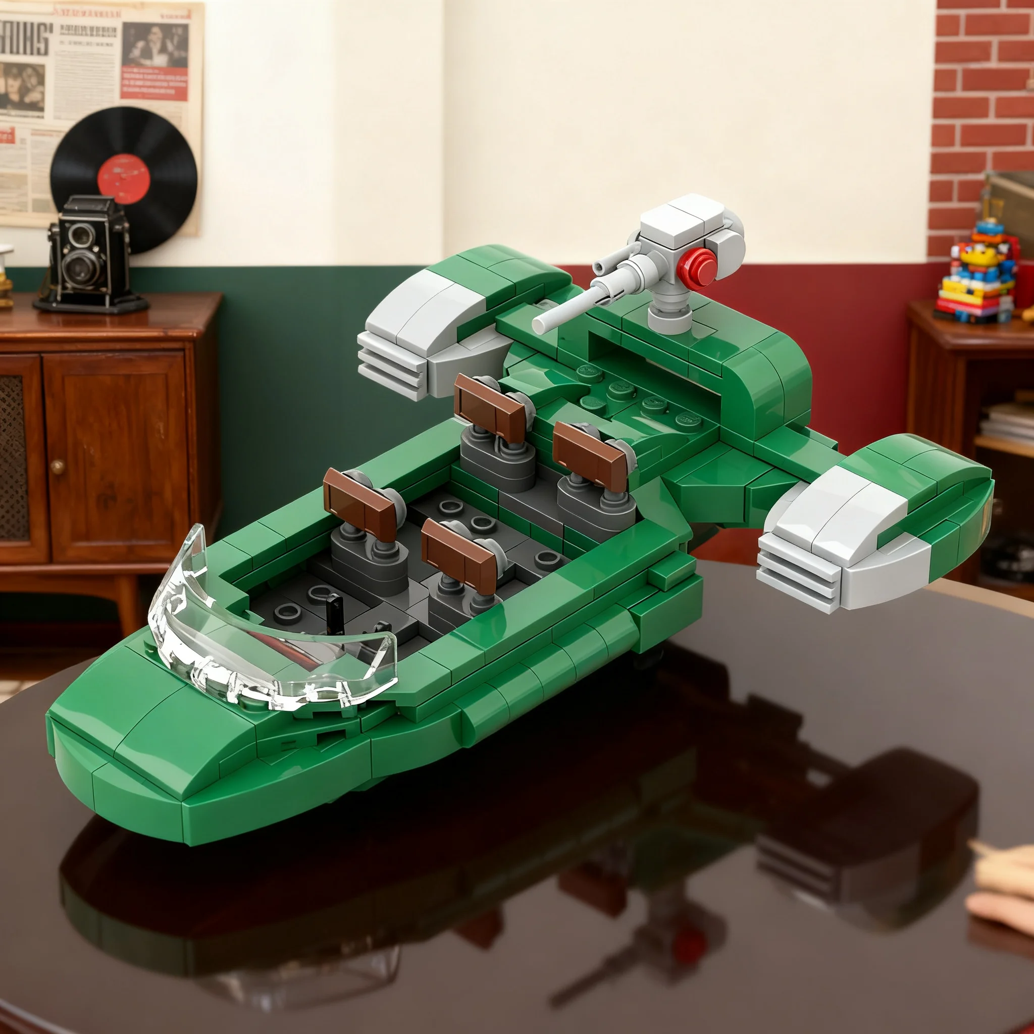 270pcs MOC Star Battle Flash Speeder Model Toys Building Blocks Architecture Christmas Gift 3D Creative DIY Art Brick Assemble