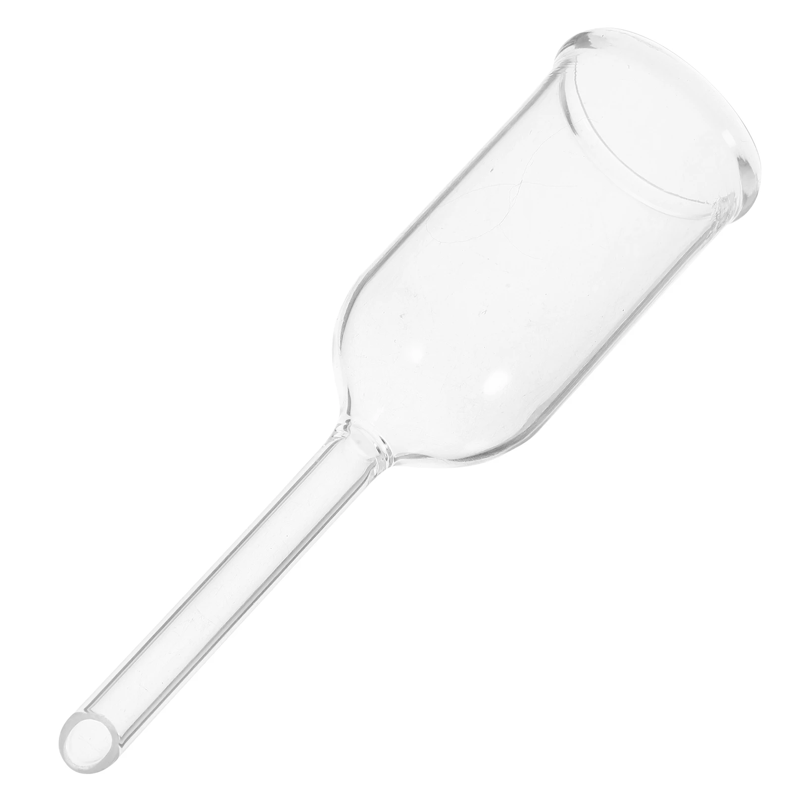 قمع أسطواني للمختبر الزجاجي أداة ترشيح علمية شفافة لتجارب المختبر معدات تصفية مدمجة محمولة