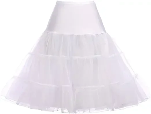 Dames Crinoline Petticoat Onderrok Knielange Half Slips Tutu Rok