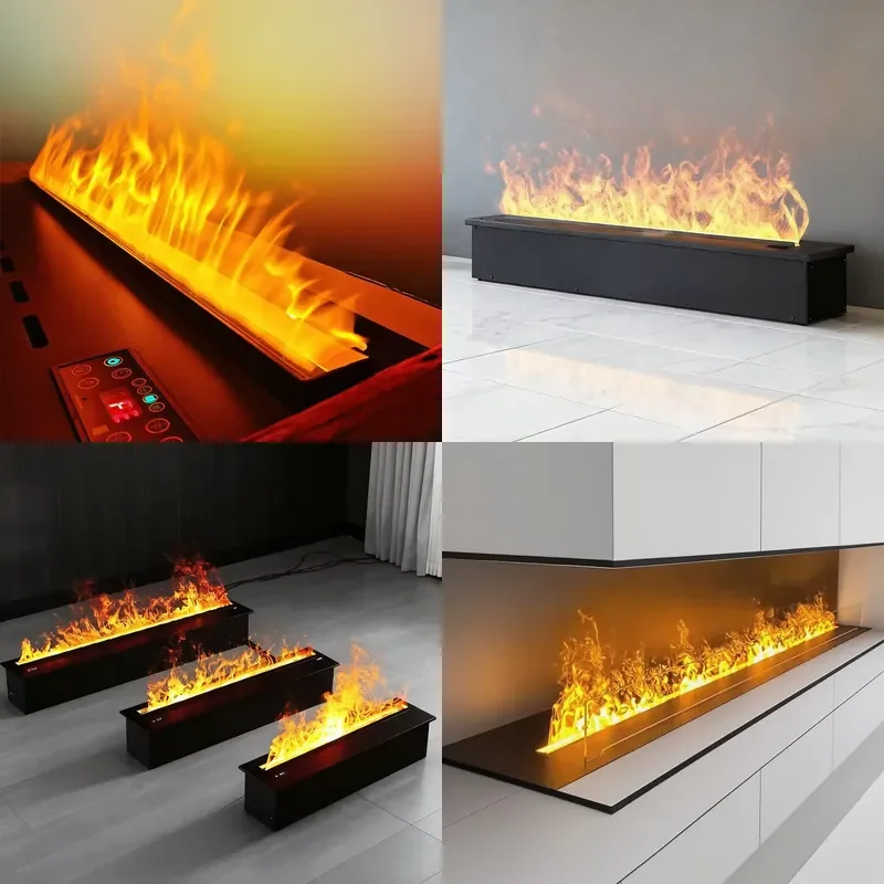 

Modern Decor Insert Fireplace 3D LED Adjustable Flame Electric Fireplace Water Vapor Steam Fireplace with Remote Control for