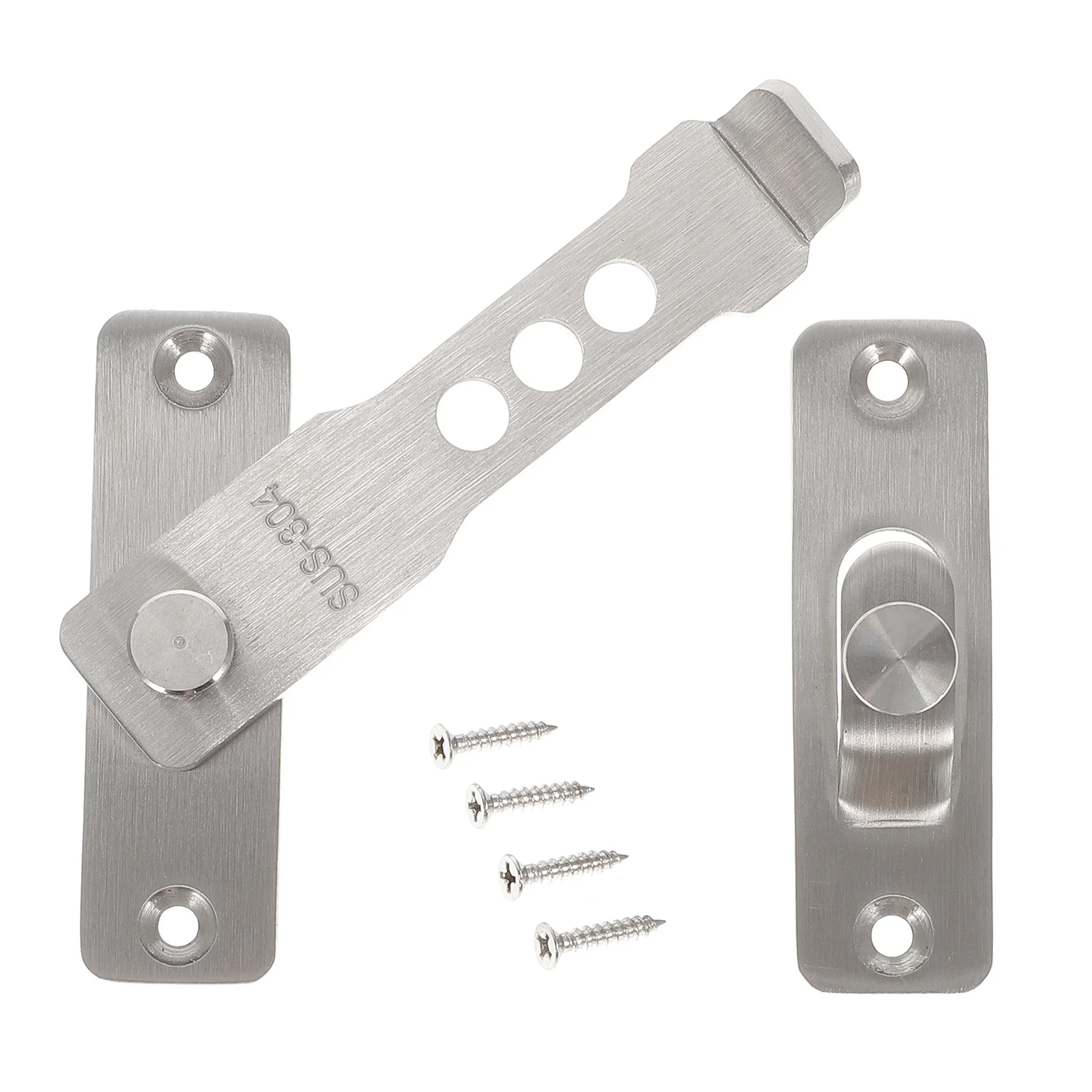 الحمام قفل مزلاج الفولاذ المقاوم للصدأ الثقيلة سلامة الترباس انزلاق بوابة المزالج أقفال باب الحظيرة شاشة الباب السنانير 360 درجة #4