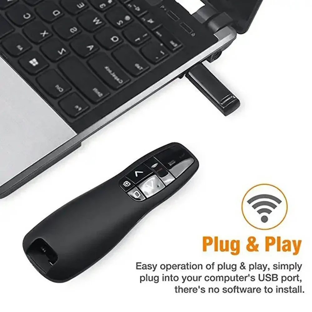 2.4GHz Wireless USB Powerpoint Presentation PPT Flip Pen Pointer Clicker Presenter with Red Light Remote Control for Powerpoint
