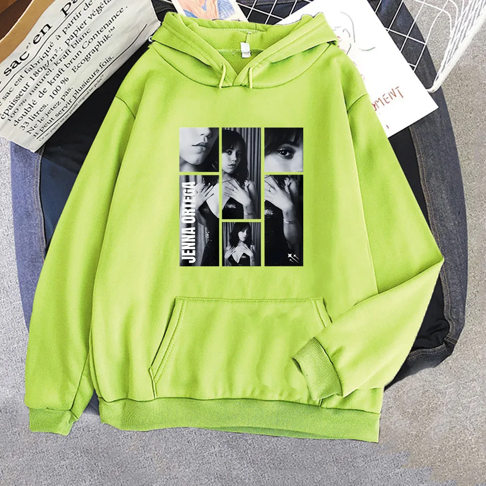 Jenna Ortega 2025 New Hoodie Popular Beautiful Boys/girls Fleece Sweatshirt Harajuku Casual Pocket Unisex Sudaderas Pullovers