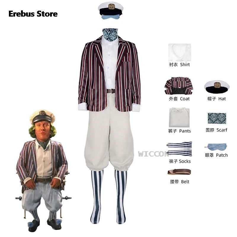 

Oompa Loompa Costume Kids Adult Men Women Movie Cosplay Roy Willy Cosplay Outfit Coat Full Suit Halloween Carnaval Party Costume