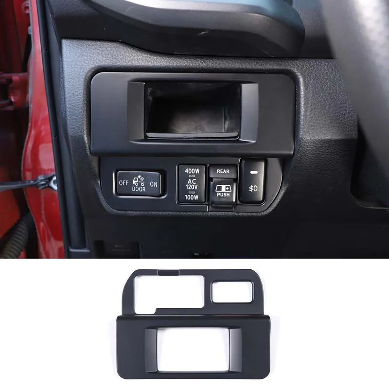 

For 2016-2022 Toyota Tacoma ABS Matt Black car Fog Light Switch Decorative Frame Sticker Car Interior Protection Accessories