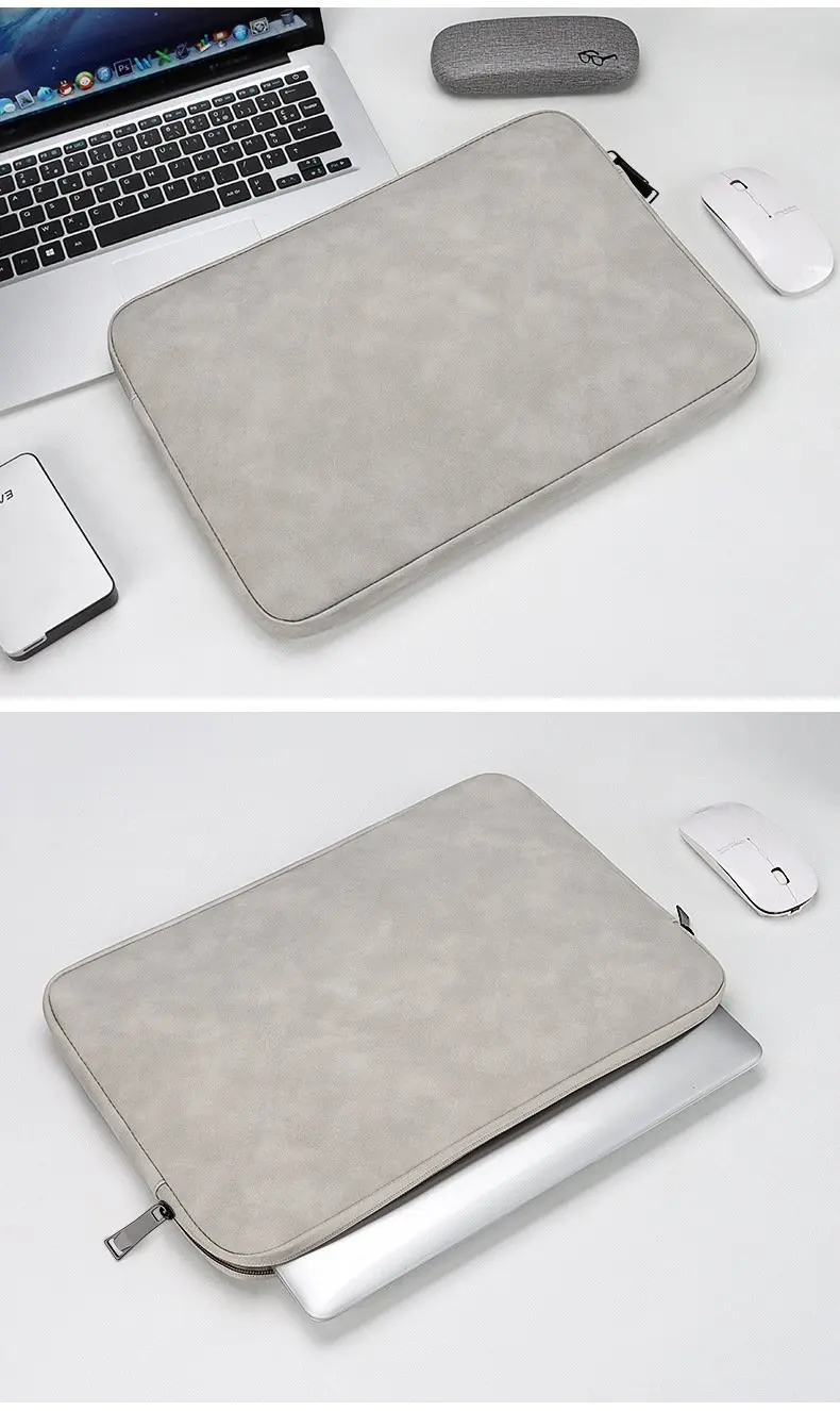 PU-Leder Laptop-Schutzhülle 13,3-15,6 Zoll Stoßfeste Schutztasche für MacBook Air Pro – Detail 20