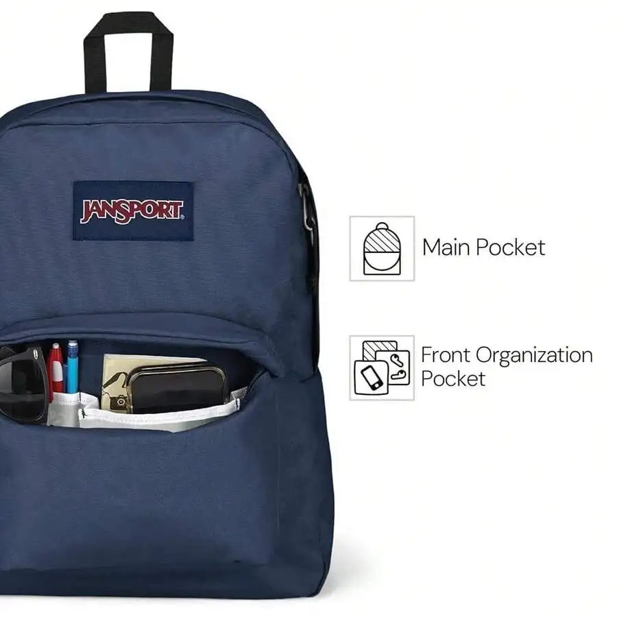 

Durable Lightweight Backpack With Main Compartment And Front Organization Pocket