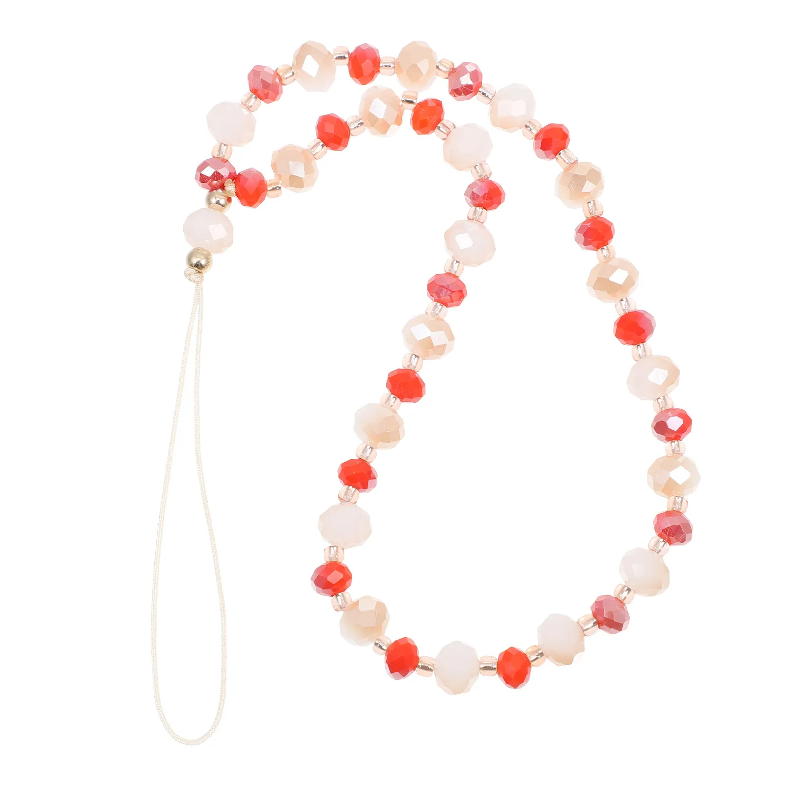 Bead Phone Strap Decorative Keys Wrist Lanyard Crystal Beaded Detachable Anti-lost Hand Mobile Camera USB Bag Hanging