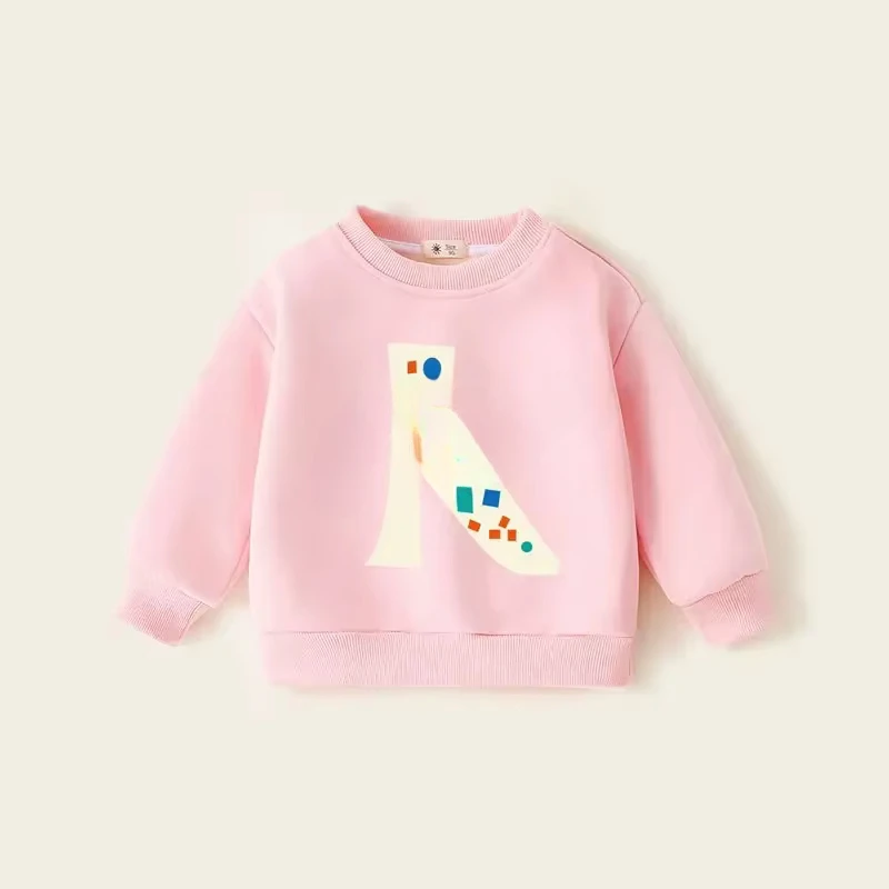 Kids Fleece Pullovers Winter Thicken Tops for Kids Plus Velvet Warm Sweatshirts for Boys Cartoon Girls Sweater Baby Tops Clothes