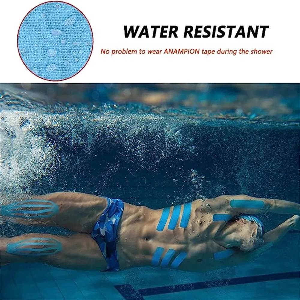 Cinta de kinesiología Pro Athletic Sports(100 tiras de Carga Mixta), cinta atlética elástica impermeable, alivio del dolor muscular, soporte para