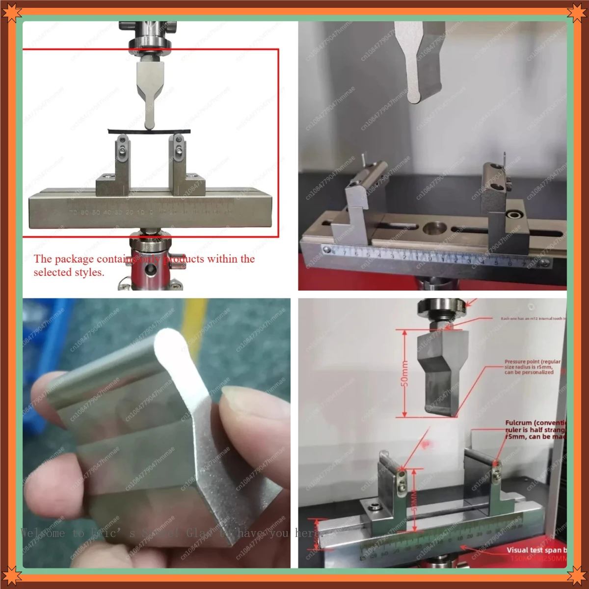 Three-Point Bending Compression-Resistant Fixture, Non-Metallic Fracturing Auxiliary Testing Tooling for Tensile Machine