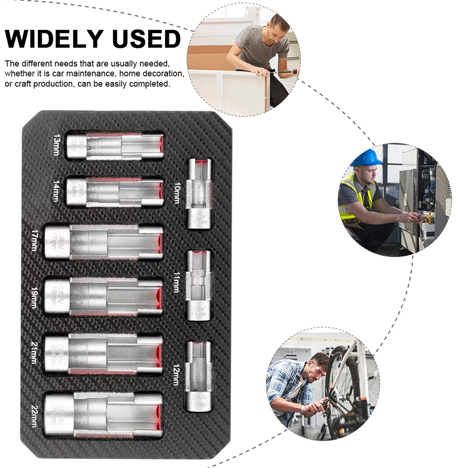 9 قطعة مجموعة مقابس استشعار الأوكسجين الأكسجين الاستشعار وجع أداة إزالة الصواميل مستشعر الأكسجين إزالة المقبس أداة لأودي مرسيدس والمزيد
